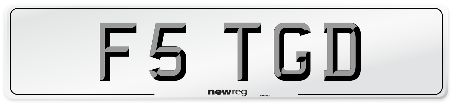 F5 TGD Number Plate from New Reg